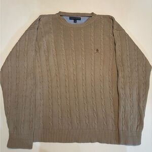 Vintage Tommy Hilfiger tan Cable Knit Sweater